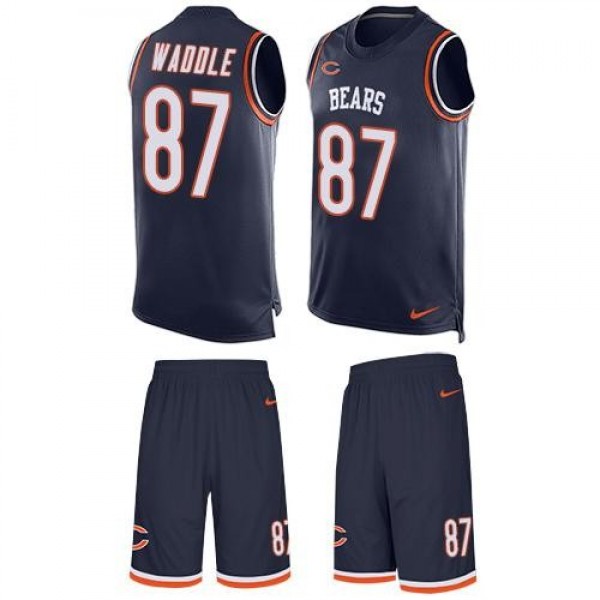 Nike Bears #87 Tom Waddle Navy Blue Team Color Men's Stitched NFL Limited Tank Top Suit Jersey