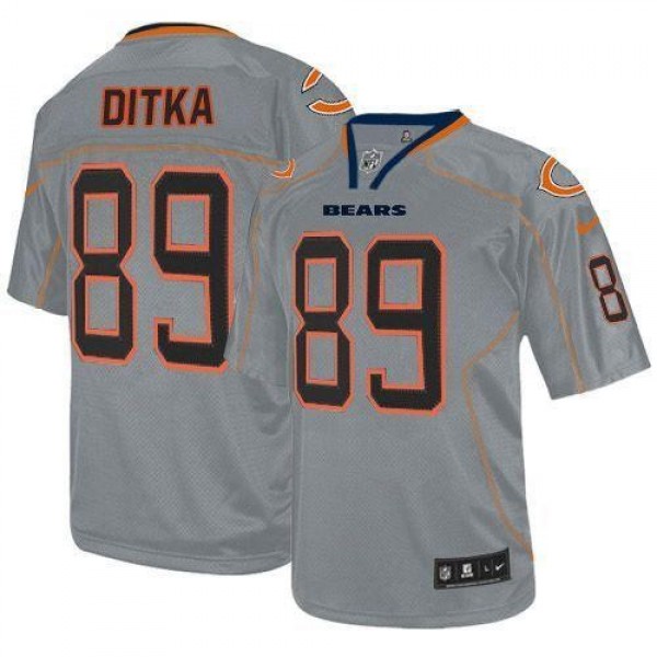 Nike Bears #89 Mike Ditka Lights Out Grey Men's Stitched NFL Elite Jersey
