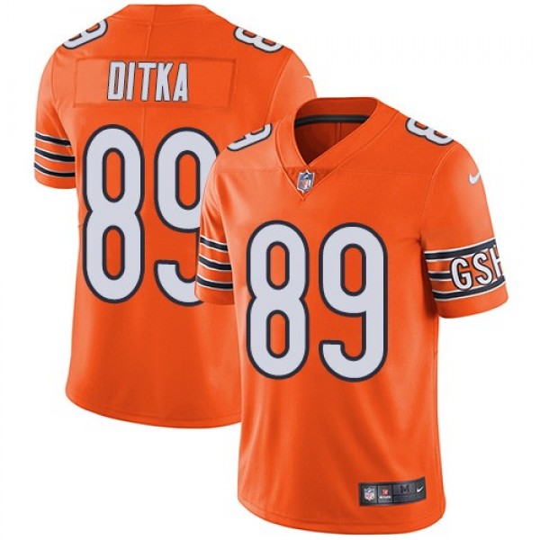 Nike Bears #89 Mike Ditka Orange Men's Stitched NFL Limited Rush Jersey