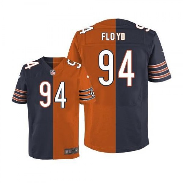 Nike Bears #94 Leonard Floyd Navy Blue/Orange Men's Stitched NFL Elite Split Jersey