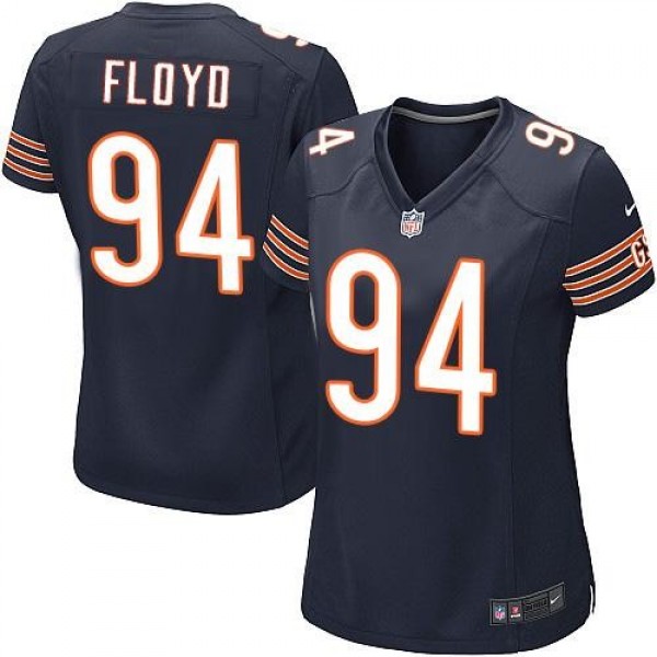 Women's Bears #94 Leonard Floyd Navy Blue Team Color Stitched NFL Elite Jersey