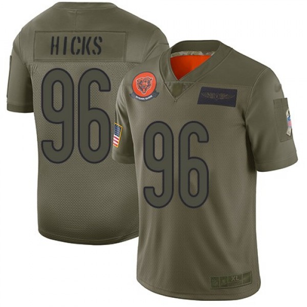 Nike Bears #96 Akiem Hicks Camo Men's Stitched NFL Limited 2019 Salute To Service Jersey