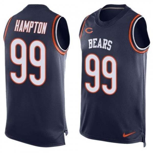 Nike Bears #99 Dan Hampton Navy Blue Team Color Men's Stitched NFL Limited Tank Top Jersey