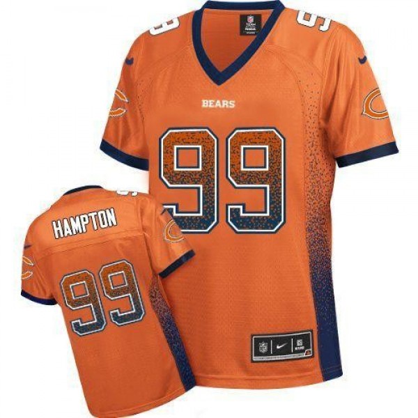 Women's Bears #99 Dan Hampton Orange Alternate Stitched NFL Elite Drift Jersey