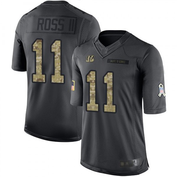 Nike Bengals #11 John Ross III Black Men's Stitched NFL Limited 2016 Salute to Service Jersey