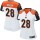 Women's Bengals #28 Joe Mixon White Stitched NFL Elite Jersey