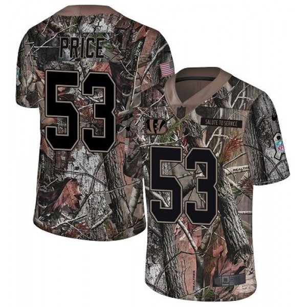 Nike Bengals #53 Billy Price Camo Men's Stitched NFL Limited Rush Realtree Jersey