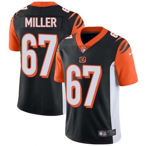 Nike Bengals #67 John Miller Black Team Color Men's Stitched NFL Vapor Untouchable Limited Jersey