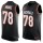 Nike Bengals #78 Anthony Munoz Black Team Color Men's Stitched NFL Limited Tank Top Jersey