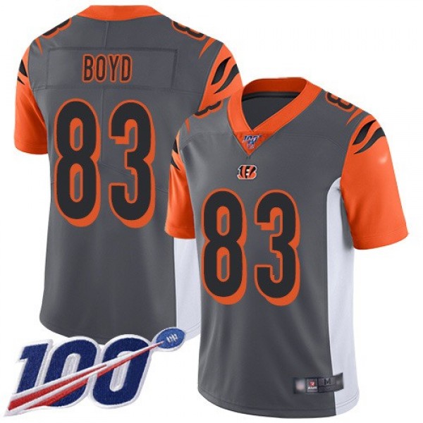 Nike Bengals #83 Tyler Boyd Silver Men's Stitched NFL Limited Inverted Legend 100th Season Jersey