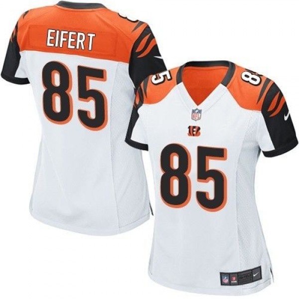 Women's Bengals #85 Tyler Eifert White Stitched NFL Elite Jersey