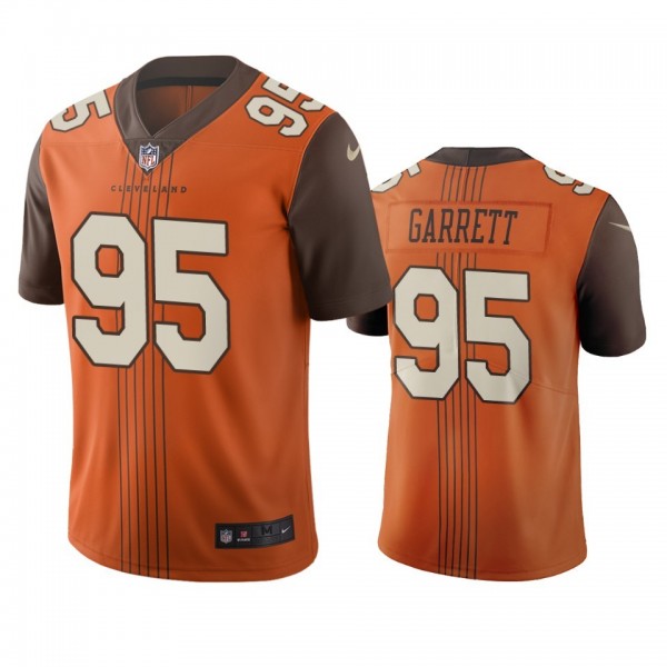 Cleveland Browns #95 Myles Garrett Brown Vapor Limited City Edition NFL Jersey