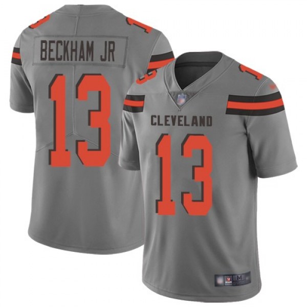 Nike Browns #13 Odell Beckham Jr Gray Men's Stitched NFL Limited Inverted Legend Jersey