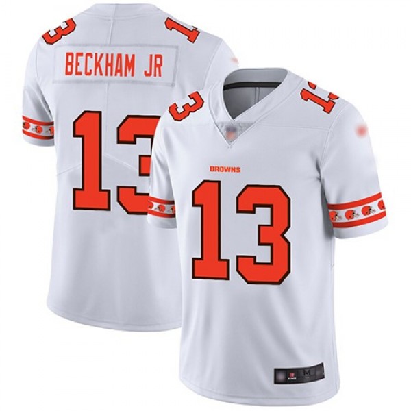 Nike Browns #13 Odell Beckham Jr White Men's Stitched NFL Limited Team Logo Fashion Jersey