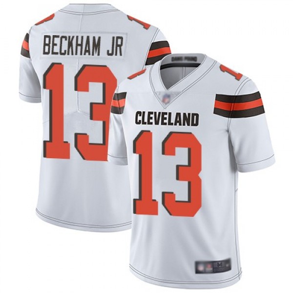 Nike Browns #13 Odell Beckham Jr White Men's Stitched NFL Vapor Untouchable Limited Jersey