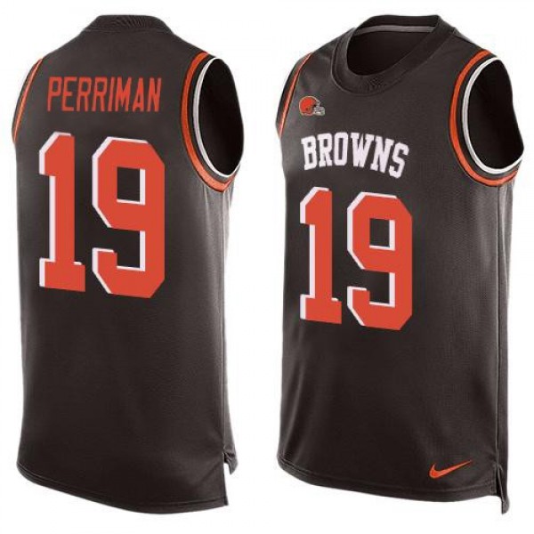 Nike Browns #19 Breshad Perriman Brown Team Color Men's Stitched NFL Limited Tank Top Jersey