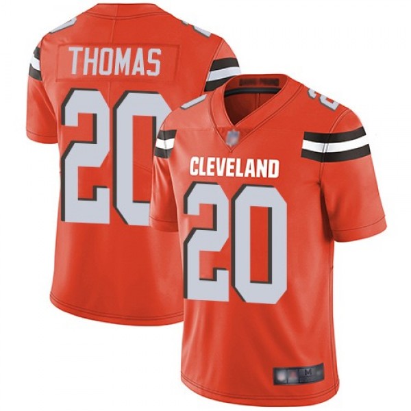 Nike Browns #20 Tavierre Thomas Orange Alternate Men's Stitched NFL Vapor Untouchable Limited Jersey