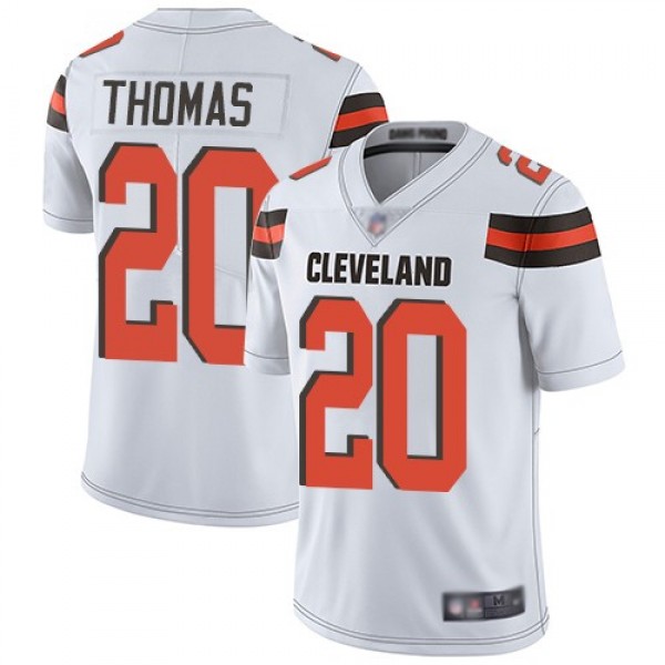 Nike Browns #20 Tavierre Thomas White Men's Stitched NFL Vapor Untouchable Limited Jersey