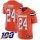 Nike Browns #24 Nick Chubb Orange Alternate Men's Stitched NFL 100th Season Vapor Limited Jersey