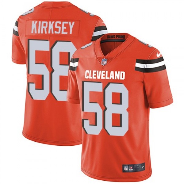 Nike Browns #58 Christian Kirksey Orange Alternate Men's Stitched NFL Vapor Untouchable Limited Jersey