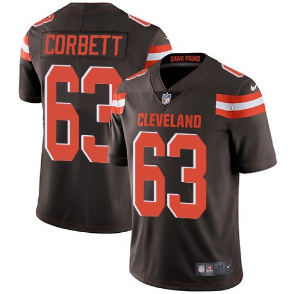 Nike Browns #63 Austin Corbett Brown Team Color Men's Stitched NFL Vapor Untouchable Limited Jersey