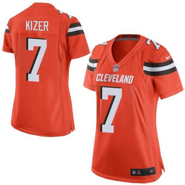 Women's Browns #7 DeShone Kizer Orange Alternate Stitched NFL New Elite Jersey
