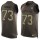 Nike Browns #73 Joe Thomas Green Men's Stitched NFL Limited Salute To Service Tank Top Jersey
