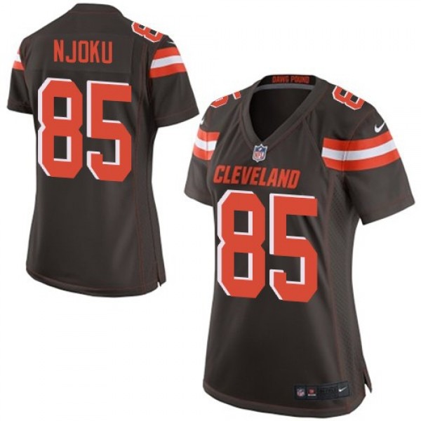 Women's Browns #85 David Njoku Brown Team Color Stitched NFL New Elite Jersey