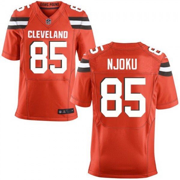Nike Browns #85 David Njoku Orange Alternate Men's Stitched NFL New Elite Jersey