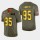 Nike Browns #95 Myles Garrett Men's Olive Gold 2019 Salute to Service NFL 100 Limited Jersey