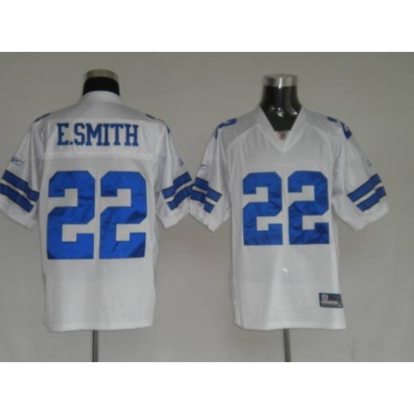 Cowboys #22 Emmitt Smith White Stitched NFL Jersey