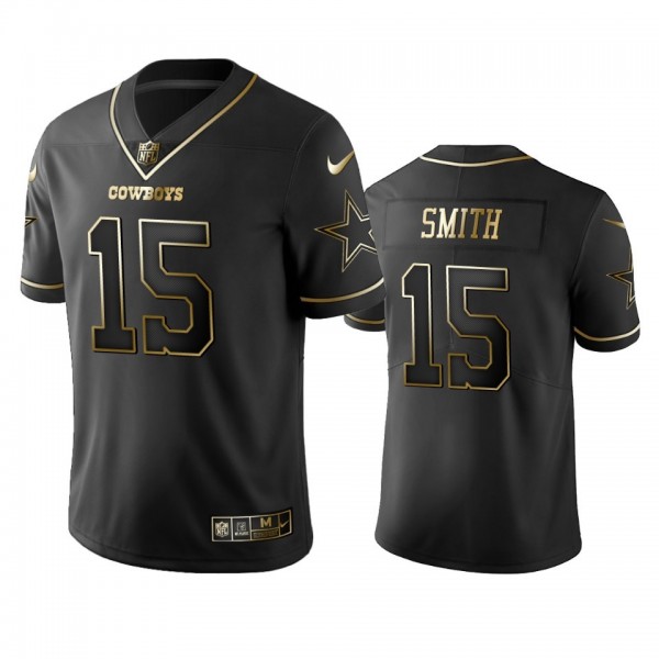 Nike Cowboys #15 Devin Smith Black Golden Limited Edition Stitched NFL Jersey