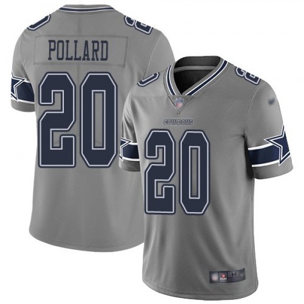 Nike Cowboys #20 Tony Pollard Gray Men's Stitched NFL Limited Inverted Legend Jersey
