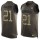 Nike Cowboys #21 Ezekiel Elliott Green Men's Stitched NFL Limited Salute To Service Tank Top Jersey