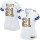 Women's Cowboys #21 Ezekiel Elliott White Stitched NFL Elite Gold Jersey