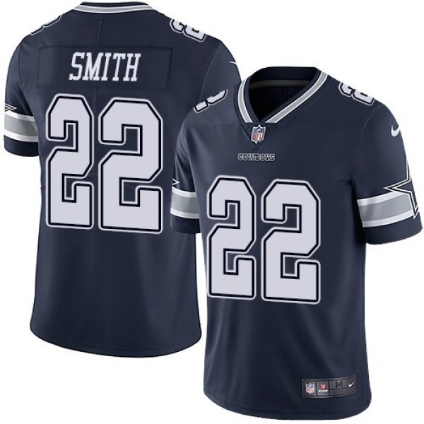 Nike Cowboys #22 Emmitt Smith Navy Blue Team Color Men's Stitched NFL Vapor Untouchable Limited Jersey