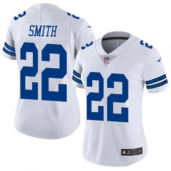 Women's Cowboys #22 Emmitt Smith White Stitched NFL Vapor Untouchable Limited Jersey