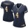 Women's Cowboys #4 Dak Prescott Navy Blue Team Color Stitched NFL Elite Gold Jersey