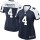 Women's Cowboys #4 Dak Prescott Navy Blue Thanksgiving Throwback Stitched NFL Elite Jersey