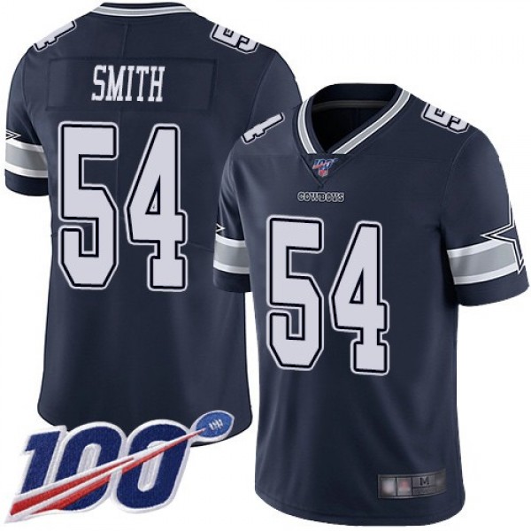 Nike Cowboys #54 Jaylon Smith Navy Blue Team Color Men's Stitched NFL 100th Season Vapor Limited Jersey
