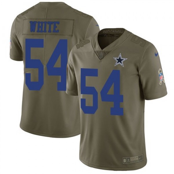 Nike Cowboys #54 Randy White Olive Men's Stitched NFL Limited 2017 Salute To Service Jersey