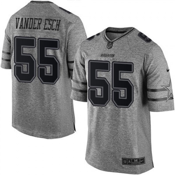 Nike Cowboys #55 Leighton Vander Esch Gray Men's Stitched NFL Limited Gridiron Gray Jersey