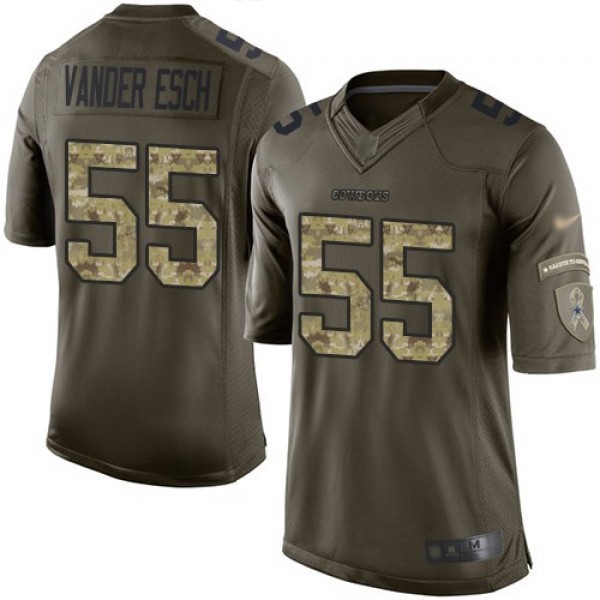 Nike Cowboys #55 Leighton Vander Esch Green Men's Stitched NFL Limited 2015 Salute to Service Jersey