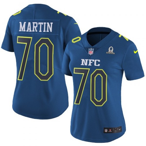 Women's Cowboys #70 Zack Martin Navy Stitched NFL Limited NFC 2017 Pro Bowl Jersey
