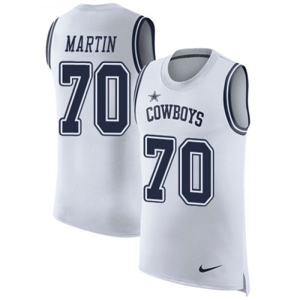 Nike Cowboys #70 Zack Martin White Men's Stitched NFL Limited Rush Tank Top Jersey