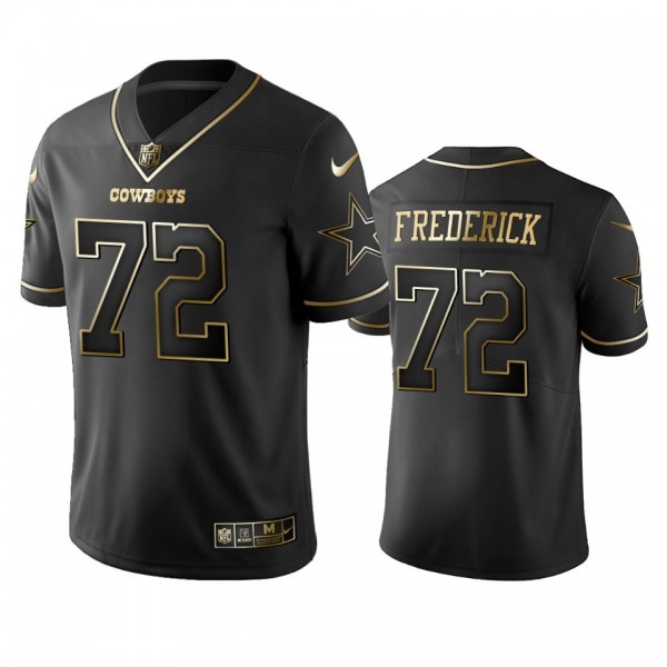 Nike Cowboys #73 Travis Frederick Black Golden Limited Edition Stitched NFL Jersey