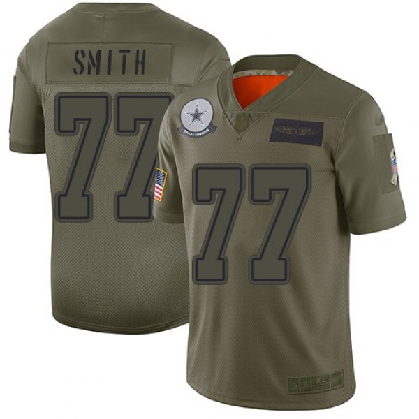 Nike Cowboys #77 Tyron Smith Camo Men's Stitched NFL Limited 2019 Salute To Service Jersey
