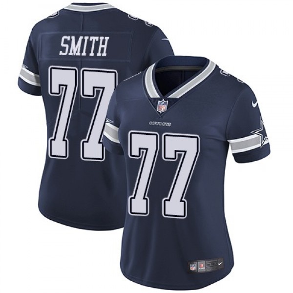 Women's Cowboys #77 Tyron Smith Navy Blue Team Color Stitched NFL Vapor Untouchable Limited Jersey
