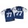 Nike Cowboys #77 Tyron Smith Navy Blue/White Throwback Men's Stitched NFL Elite Jersey
