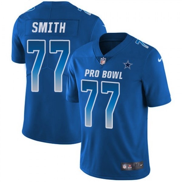 Nike Cowboys #77 Tyron Smith Royal Men's Stitched NFL Limited NFC 2019 Pro Bowl Jersey